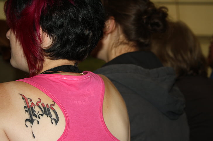 tetovējums, āda, Jēzus, meitene, ticības, kristiešu