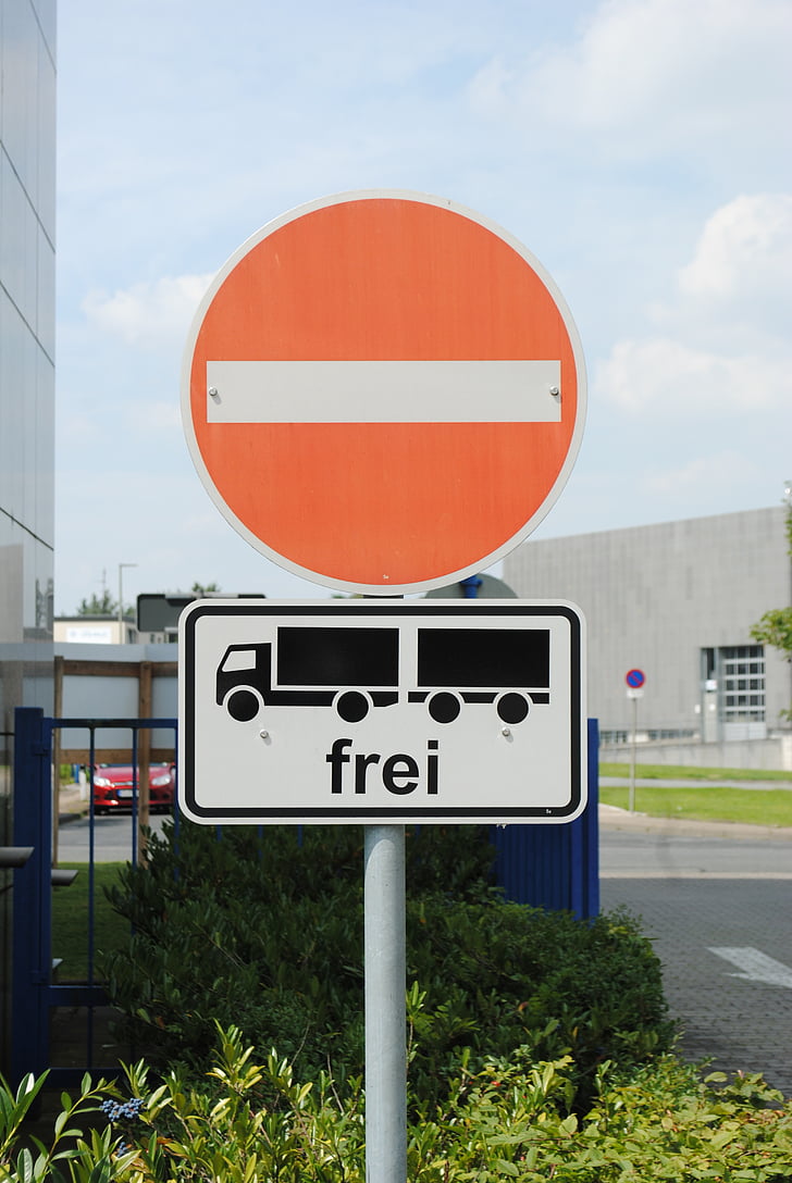 one way street, driving ban, street sign