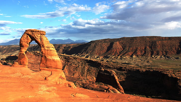 grand canyon, Majestic, Sky, nuages, rouge, argile, États-Unis