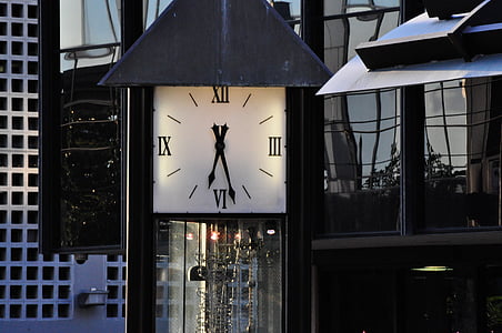 Ρολόι, Πύργος, στο κέντρο της πόλης, Ντάλας, χρόνος, το βράδυ