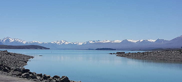 sjön, Tekapo, Nya Zeeland