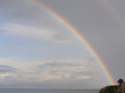 arco-íris, Mitilene, Lesvos, Grécia