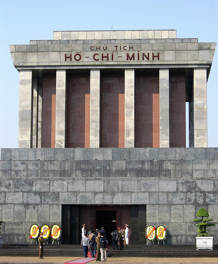 Mausolée, tombe, Hanoi, monument, célèbre place, architecture, gens