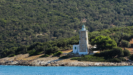 Lighthouse, pelio, polostrov, scenérie, Grécko, magnézia, malebné