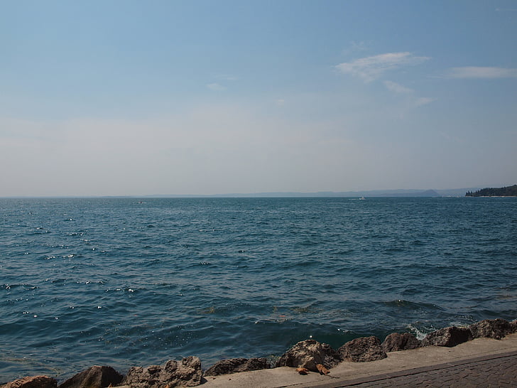 Lago di Garda, svátek, Itálie, Lago, jezero, banka, léto