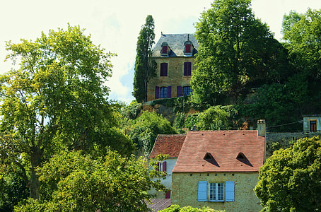 Franciaország, Dordogne, Périgord, : Limeuil, Castle