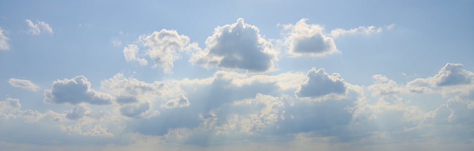 oblaki, nebo, modra, oblaki nebo, vreme, obzorje, dan
