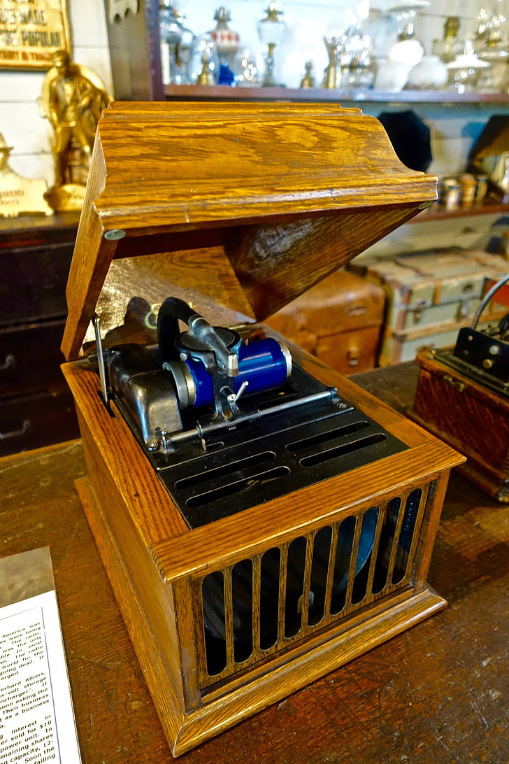 fonógrafo, reproductor de música, gramófono, PHONO, antiguo, Vintage, clásico