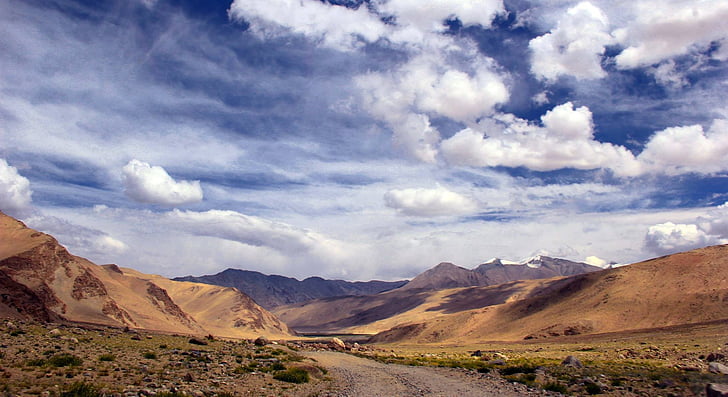 Leh, ladhak, viatges, núvols, l'Índia, Himàlaia, muntanyes