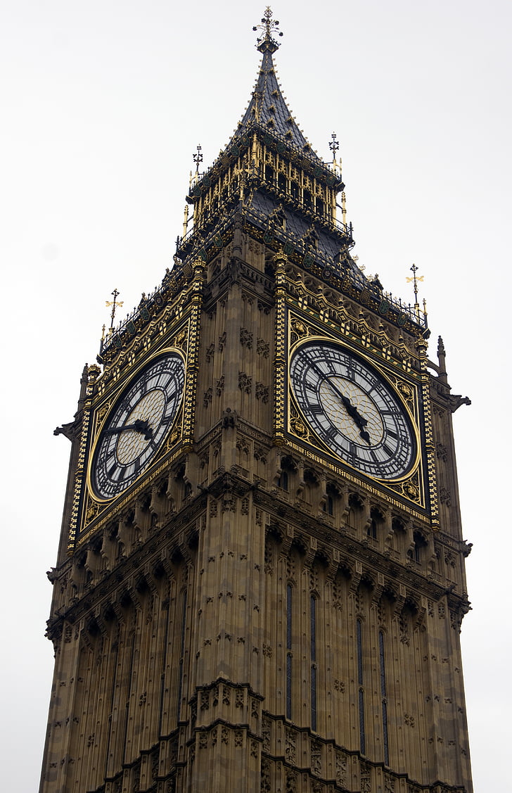 London, landemerke, husene i parlamentet, turisme, England, byen, klokke