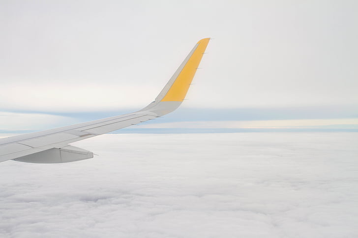 lentokone, lentoyhtiö, matkustaa, matka, pilvistä, taivas, Flying
