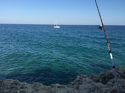 sea, landscape, fishing, water, sailing boat, summer, beach