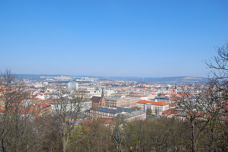 Brno, város, város, panoráma, utca-és városrészlet, Európa, építészet