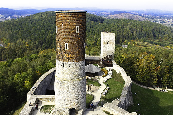 checiny, Kasteel, Kasteel checiny, monument, Chęciny kasteel, toren