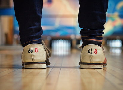 bowlinghall, skor, Lane, Pins, skon, mänsklig fot, mänskliga ben