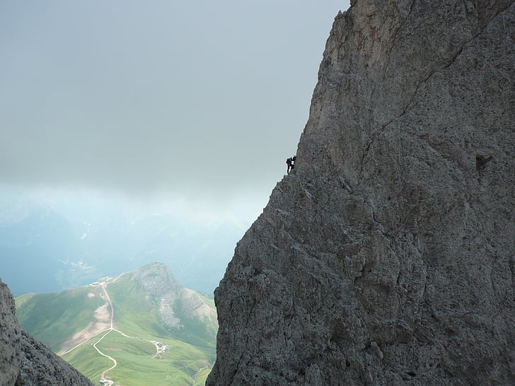 alpinismo, roccia, Dolomiti, montagna, scalatore, natura, scogliera