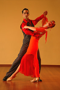 Latinski, ples, Tango, dvorana, ples nekaj, ljudi, ples, strast