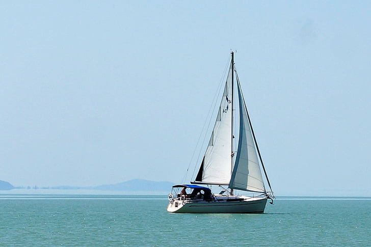 tó, Balaton, hajó, Vitorlas hajo, Yacht, vízi sport