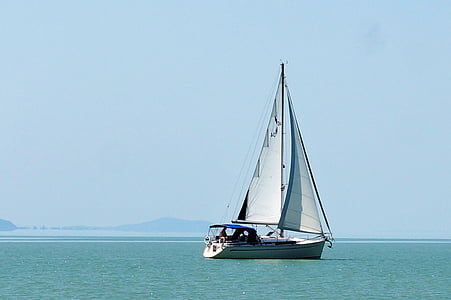 Lake, Balaton, con tàu, thuyền, du thuyền, thể thao nước