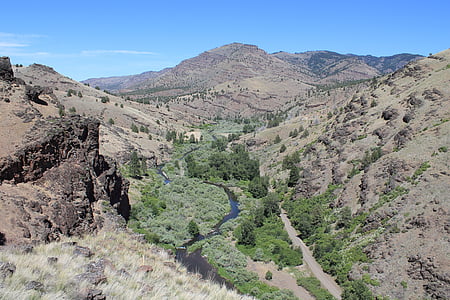 South fork, John dňa, rieka, Oregon, East oregon, Východná, hory