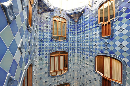 Hiszpania, battlò, dziedziniec, Architektura, Barcelona, budynek, Gaudi