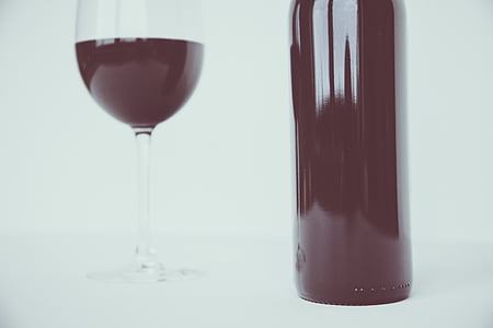 vinho, garrafa, beneficiar de, garrafa de vinho, vermelho, ainda vida, cortiça