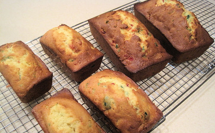 cherry loaf cakes, mini cakes, loaf cake size, baked, sweet