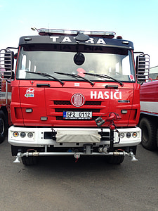 bomberos, camión de bomberos, fuego, los equipos de rescate, tecnología contra incendios