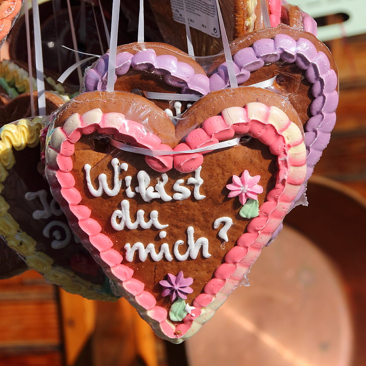 heart, love, do you want me, gingerbread heart, gingerbread, romance, give