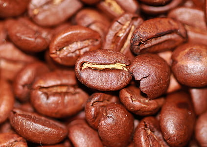 Kofeiin, Suurendus:, kohvi, kohvioad, Makro, Bean, pruun