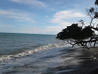море, хмари, Коста, НД, горизонт, води, пляж