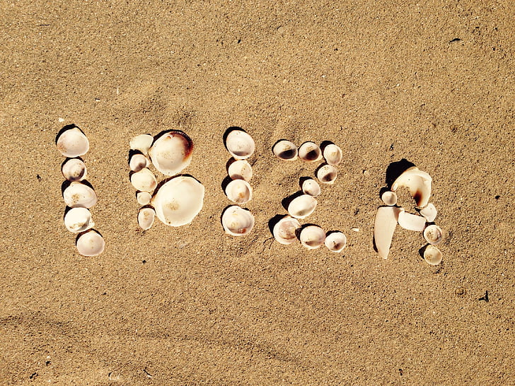 Ibiza, Holiday, helgdagar, ön, Spanien, stranden, Sand