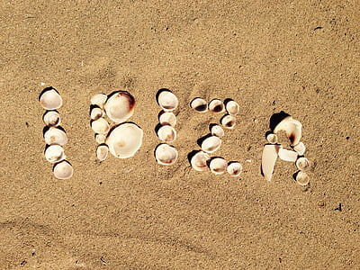Ibiza, Holiday, ünnepek, sziget, Spanyolország, Beach, homok