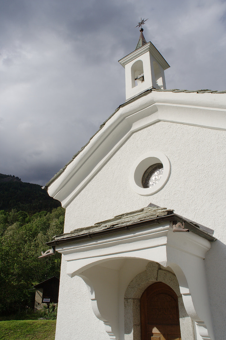 Schweiz, Valais, Ausserberg, kapell, kyrkan, arkitektur, religion
