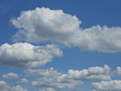 pilvet, sininen taivas, pilvien muodostumista