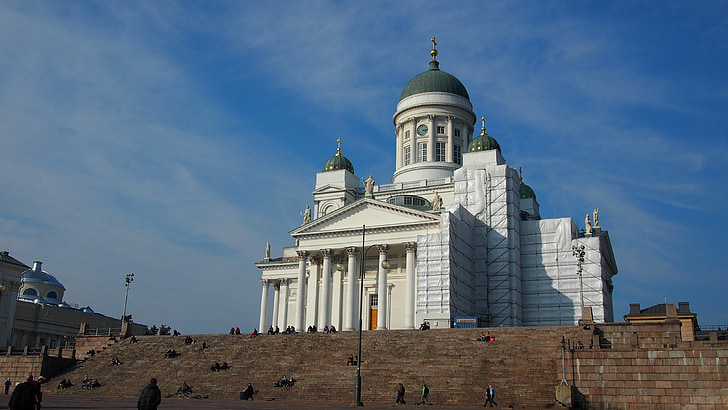 Helsinki, Helsinki katedrális, székesegyház, Finnország, templom, építészet, Landmark