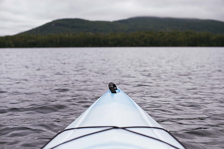 csónak, közeli kép:, nyári időszámítás, erdő, tó, táj, szabadidő