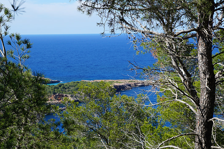 ibiza, sea, island, water, rock, holiday, view