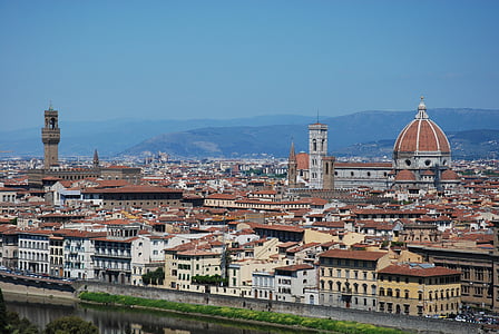 Firenze, Italien, Italia, monumenter, skulpturer, arkitektur, statuer
