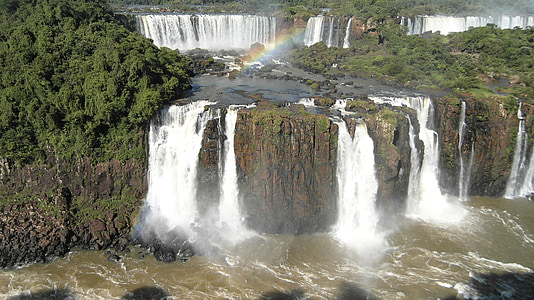 Foz do Iguacu, Iguacu, ūdenskritums, ūdens, gadījumos, aerosols, savvaļā