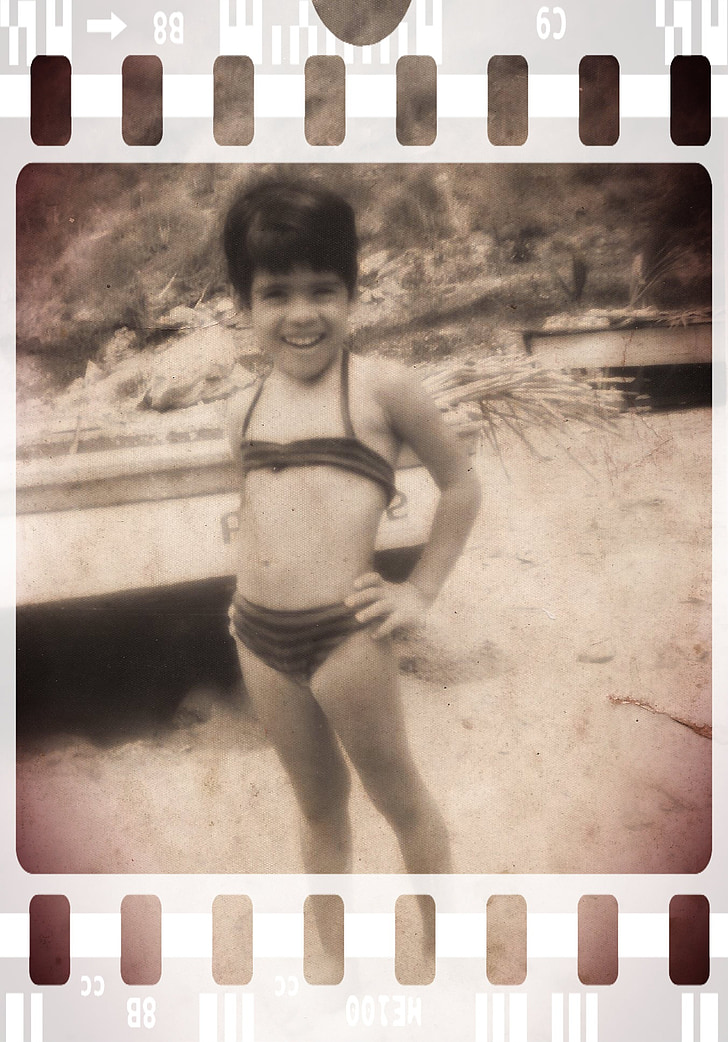 child, face, beach, old photo, retro, easter, end of samana
