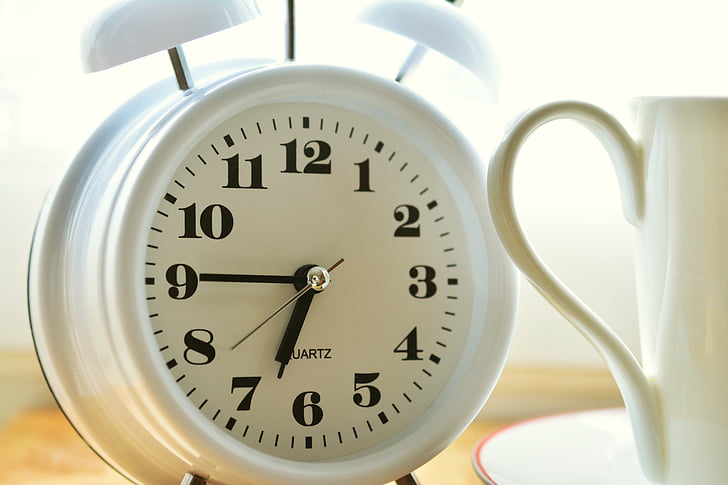 rellotge despertador, temps de, bon dia, aixecar-se, esmorzar, temps que indica, despertar