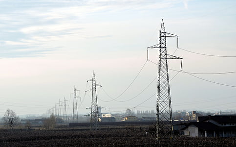 lattice, energy, electric, electricity, sky, high voltage, cable