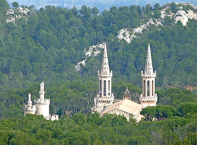 Michel st của frigolet, Abbey, xây dựng, tôn giáo, Provence, rừng