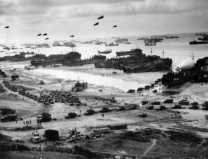 Normandiet, levering, anden verdenskrig, WW2, WWII, landing, krig