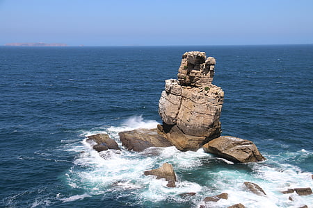 Rock, Mar, Peniche, Portugal, océan, mar de Beira, eau