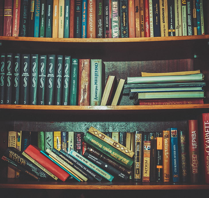 assorted, books, shelf, school, library, study, knowledge