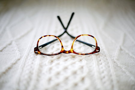 眼鏡, フレーム, ぼかし, ベッド, 視力, 目試験装置, 選択と集中