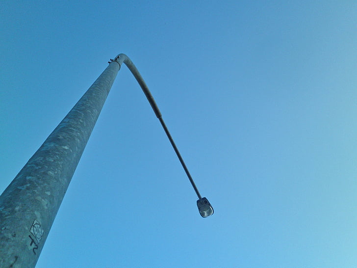 streetlamp, l'aire lliure, sense núvols, elèctric, metall, cel, blau