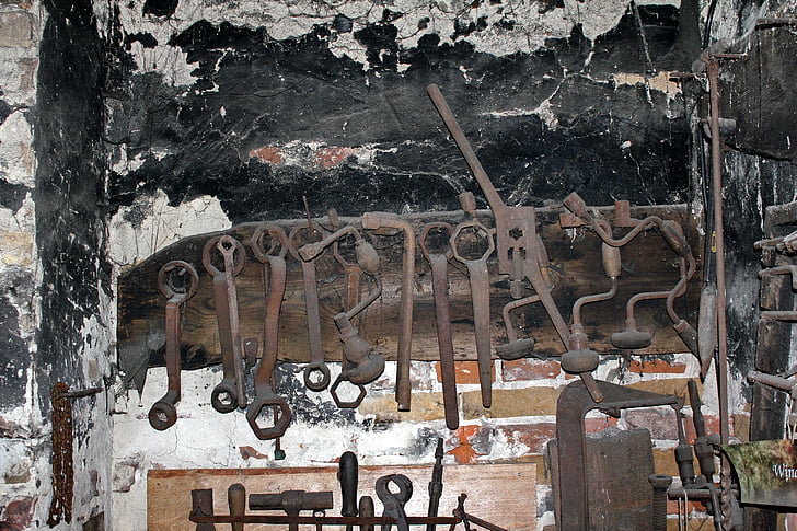sena kalvė, įrankis, nerūdijančio plieno, metalo